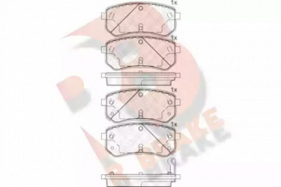 R BRAKE rb1710 -  Комплект тормозных колодок, дисковый тормоз
